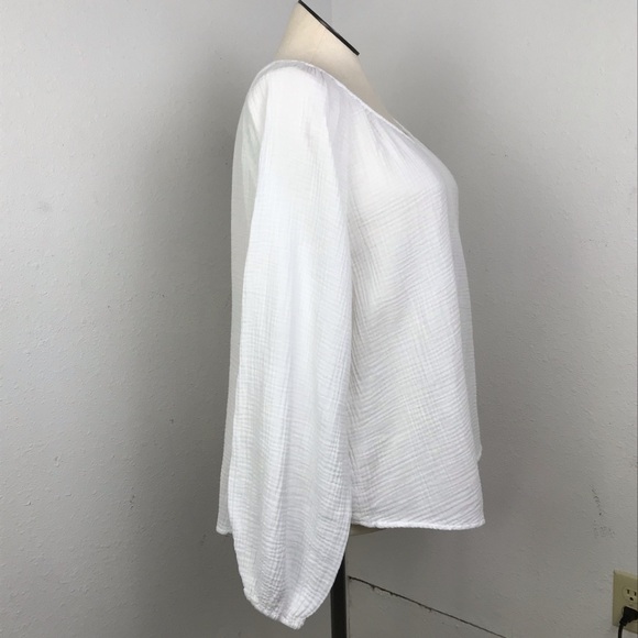 ANA Bishop Long Sleeve Gypsy Top Women’s Size XXL Color White V-Neck Pullover - Picture 2 of 13